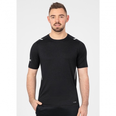 JAKO Sport T-shirt Challenge - Polyester Stretch Jersey - black/white Men